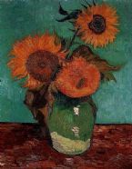 Three Sunflowers in a Vase